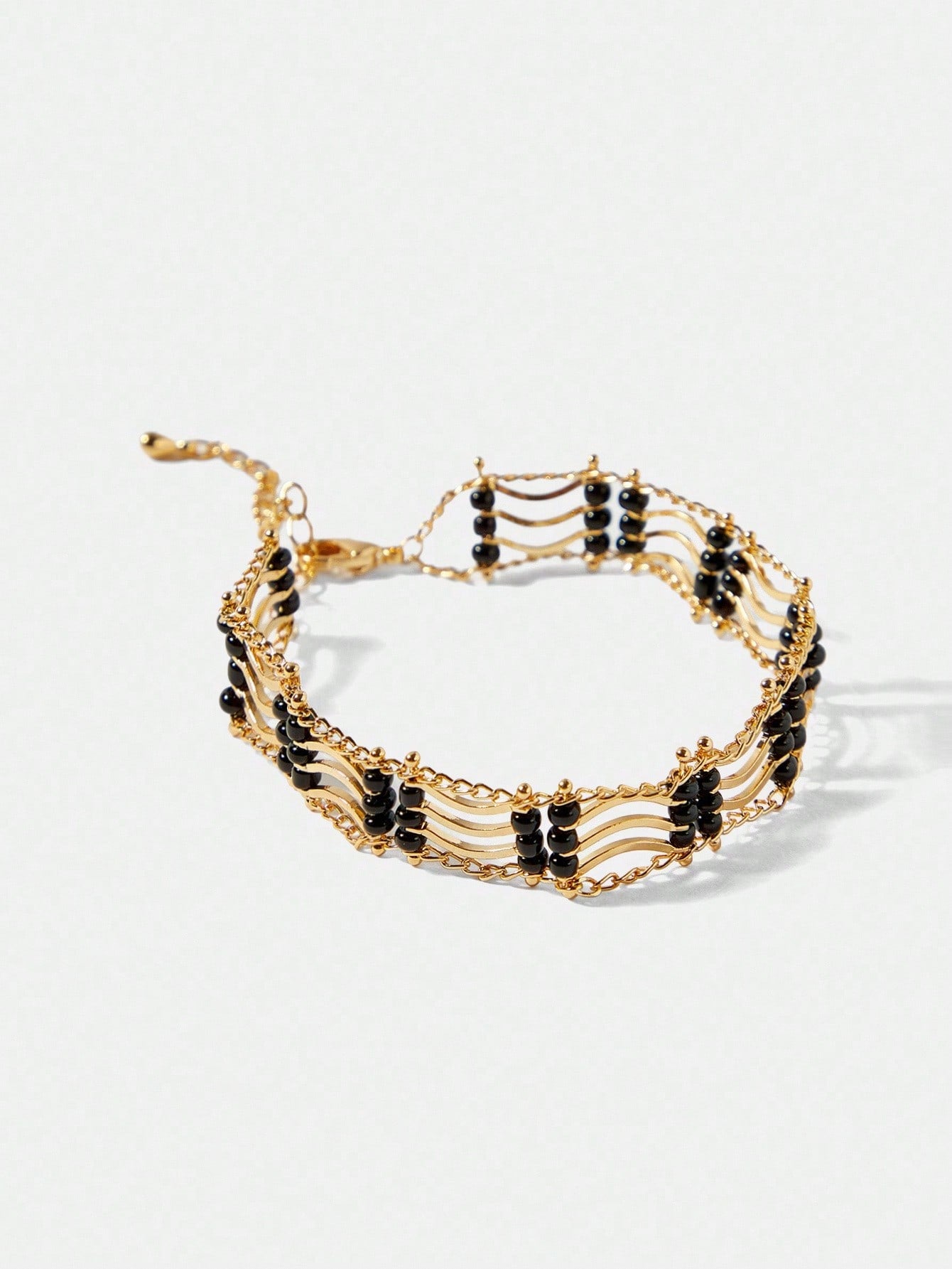 CM-AXS175227 Women Trendy Seoul Style 18K Gold Plated Pearl Bracelet