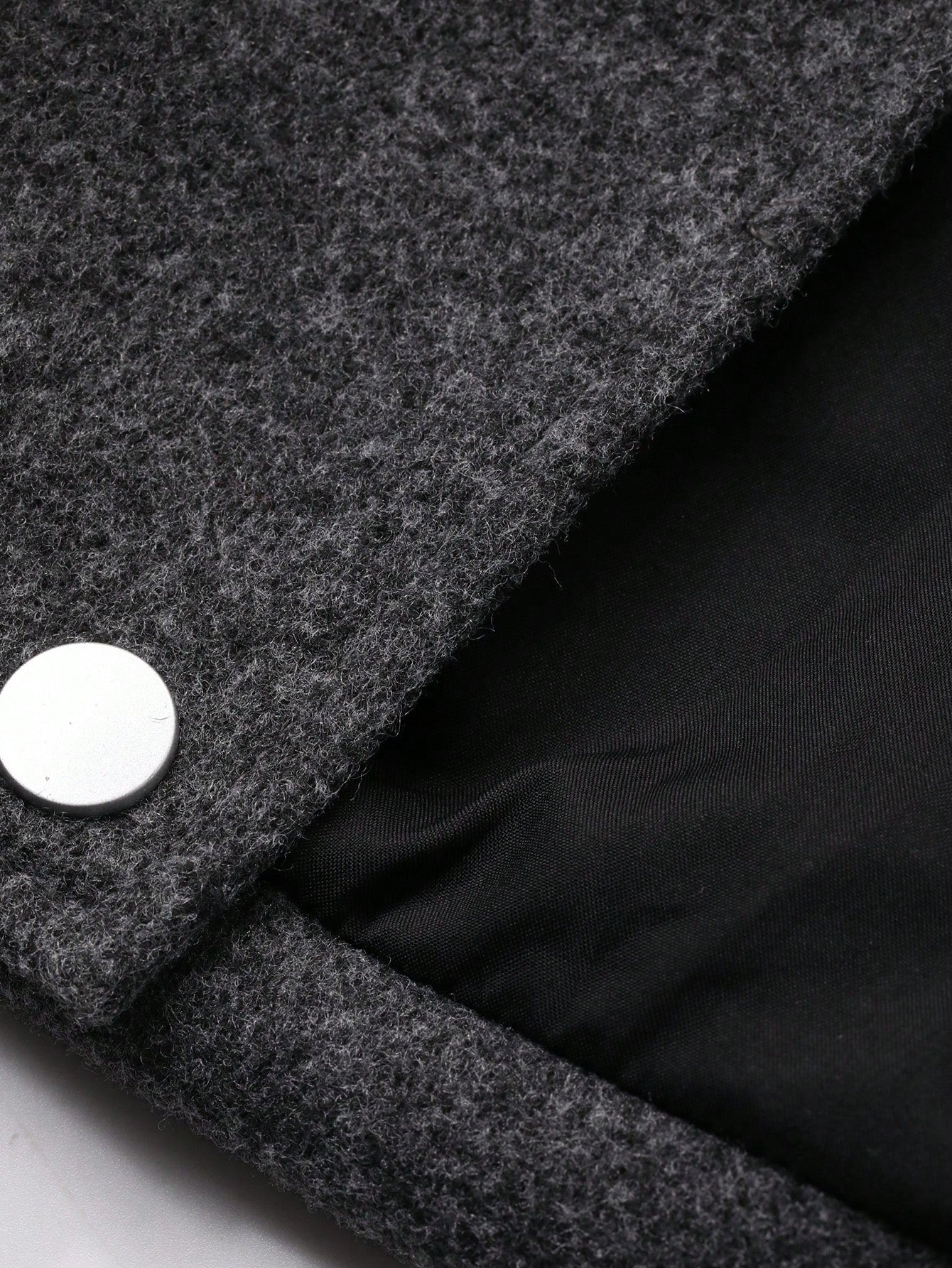 CM-CS798852 Women Elegant Seoul Style Funnel Neckline Long Sleeve Drawstring Waist Jacket - Dark Gray