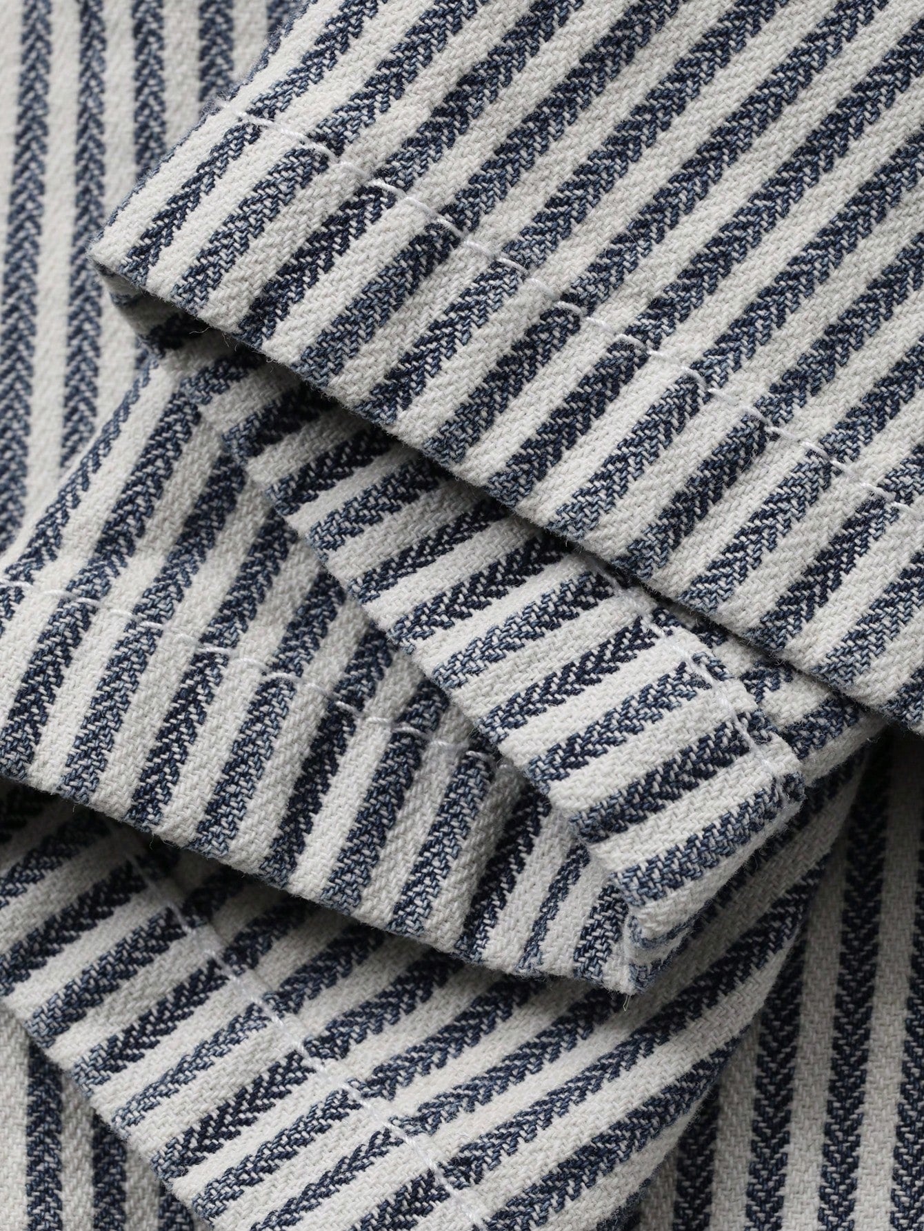 CM-BS987394 Women Casual Seoul Style Light Wash Mid Waist Striped Denim Skirt