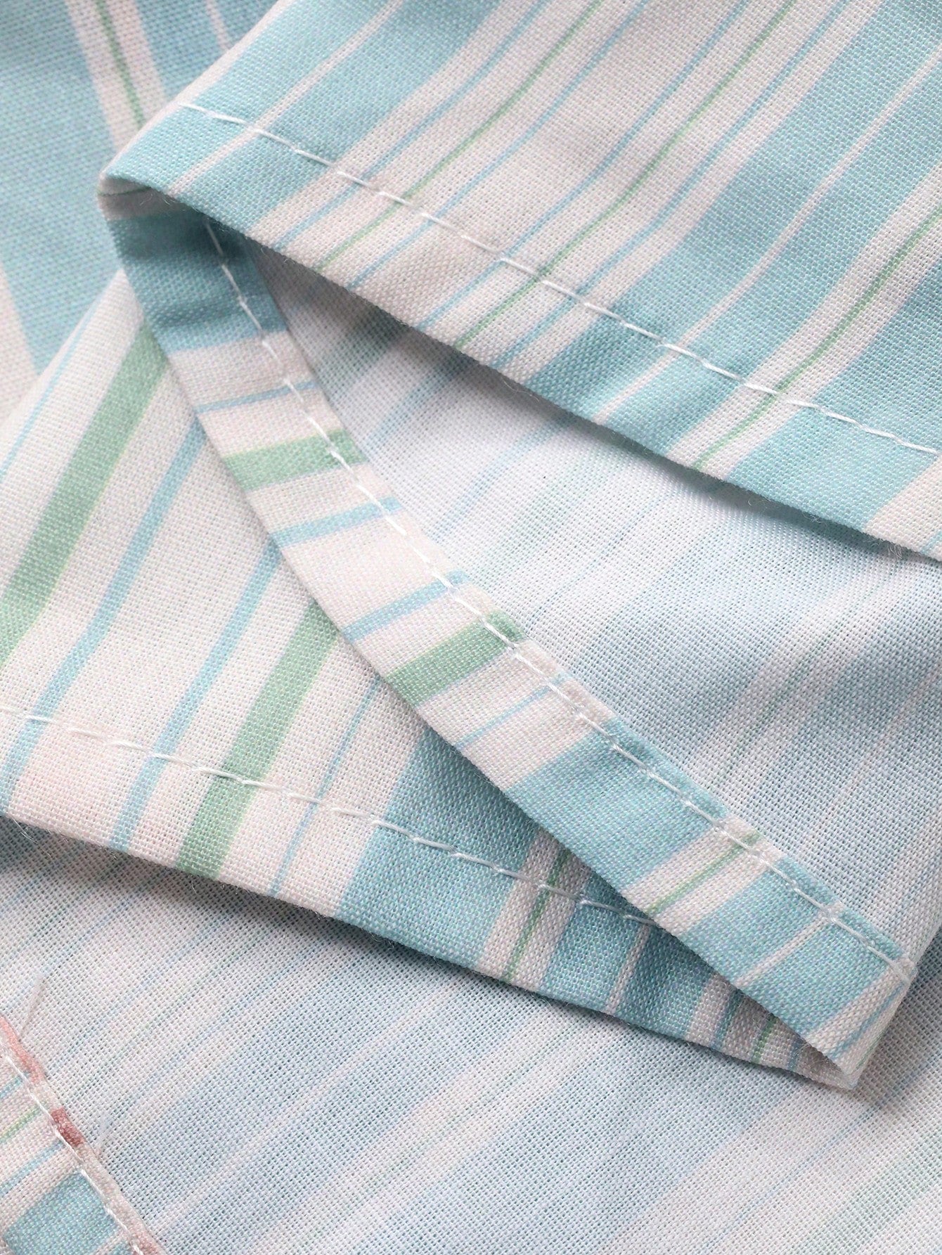 CM-DS418879 Women Trendy Bohemian Style Collar Neckline Long Sleeve Colorblock Striped Belted Shirt Dress