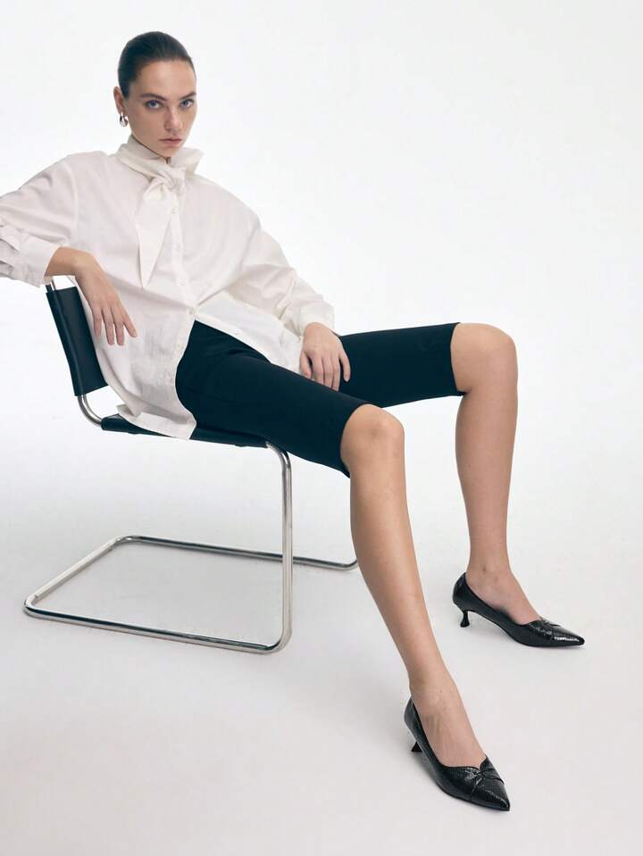 CM-SHS130204 Women Trendy Seoul Style Pointed Toe High Heels Sandals - Black