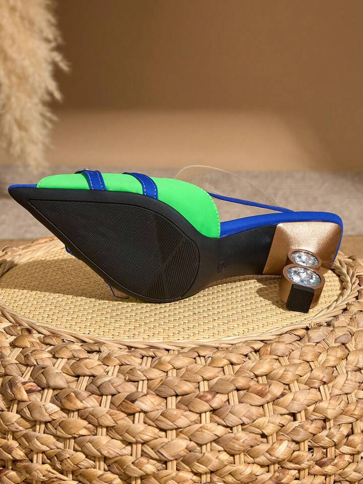 CM-SHS950185 Women Trendy Seoul Style Crisscross Slingback High Heel Sandals - Teal