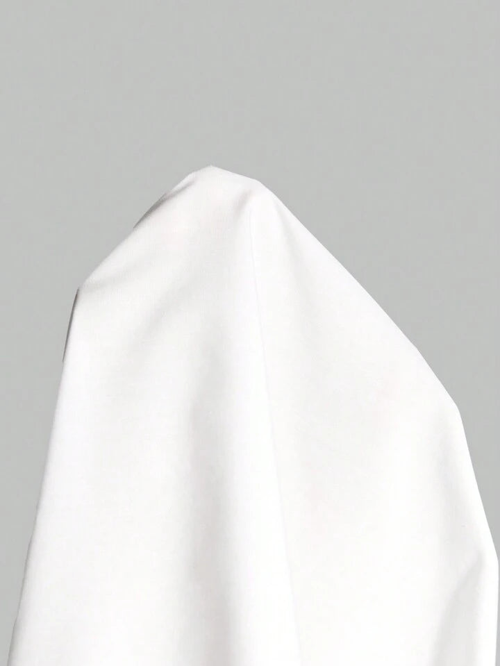 CM-TS859922 Women Casual Seoul Style Shirt Collar Long Sleeve Front Button High Slit Long Shirt - White