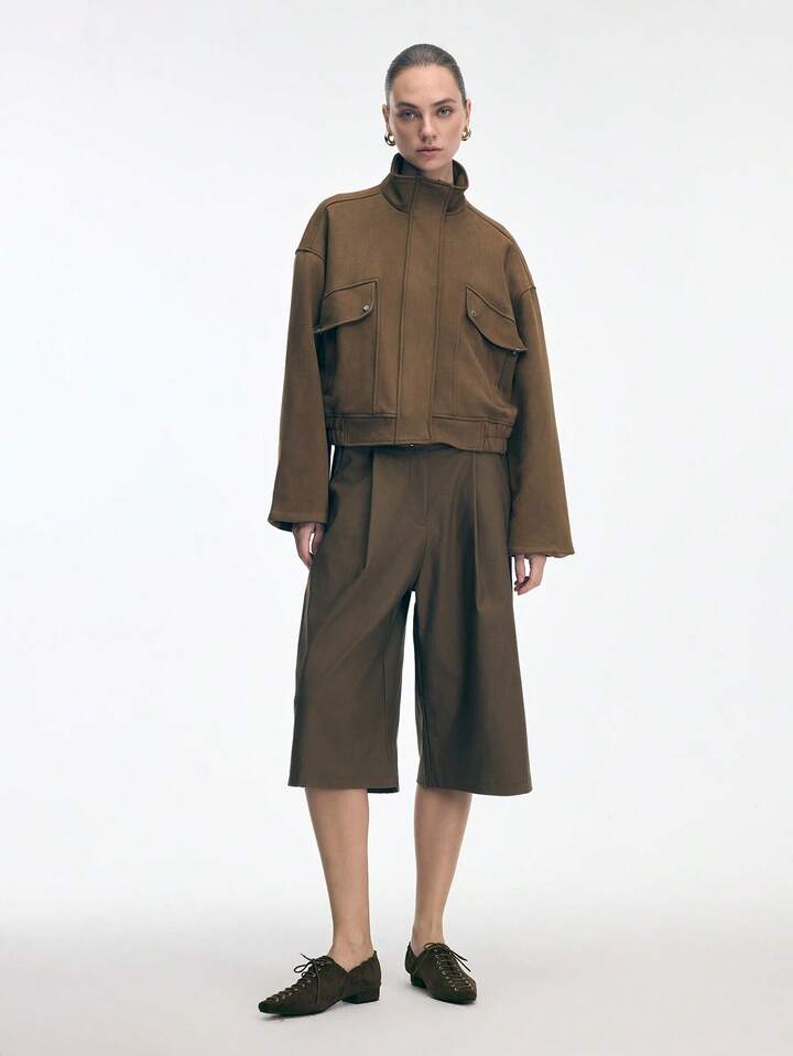 CM-SHS160503 Women Trendy Seoul Style Pointed Toe Criss-Cross Strap Low Heel Flats - Dark Green