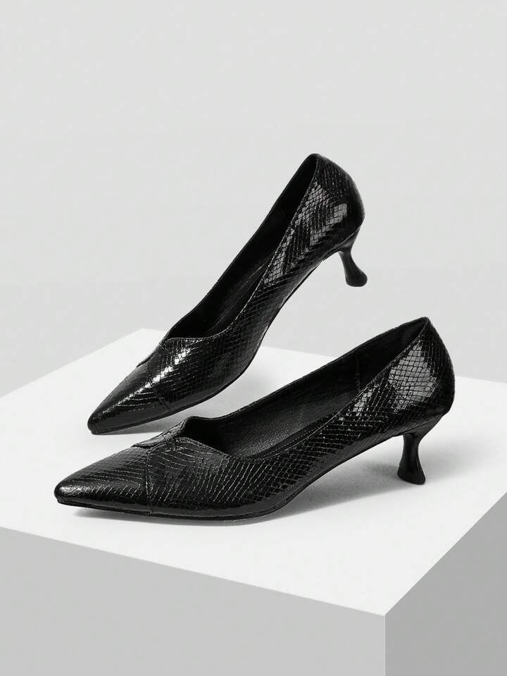 CM-SHS130204 Women Trendy Seoul Style Pointed Toe High Heels Sandals - Black