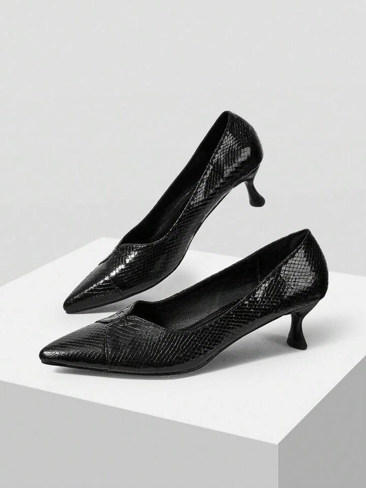 CM-SHS130204 Women Trendy Seoul Style Pointed Toe High Heels Sandals - Black