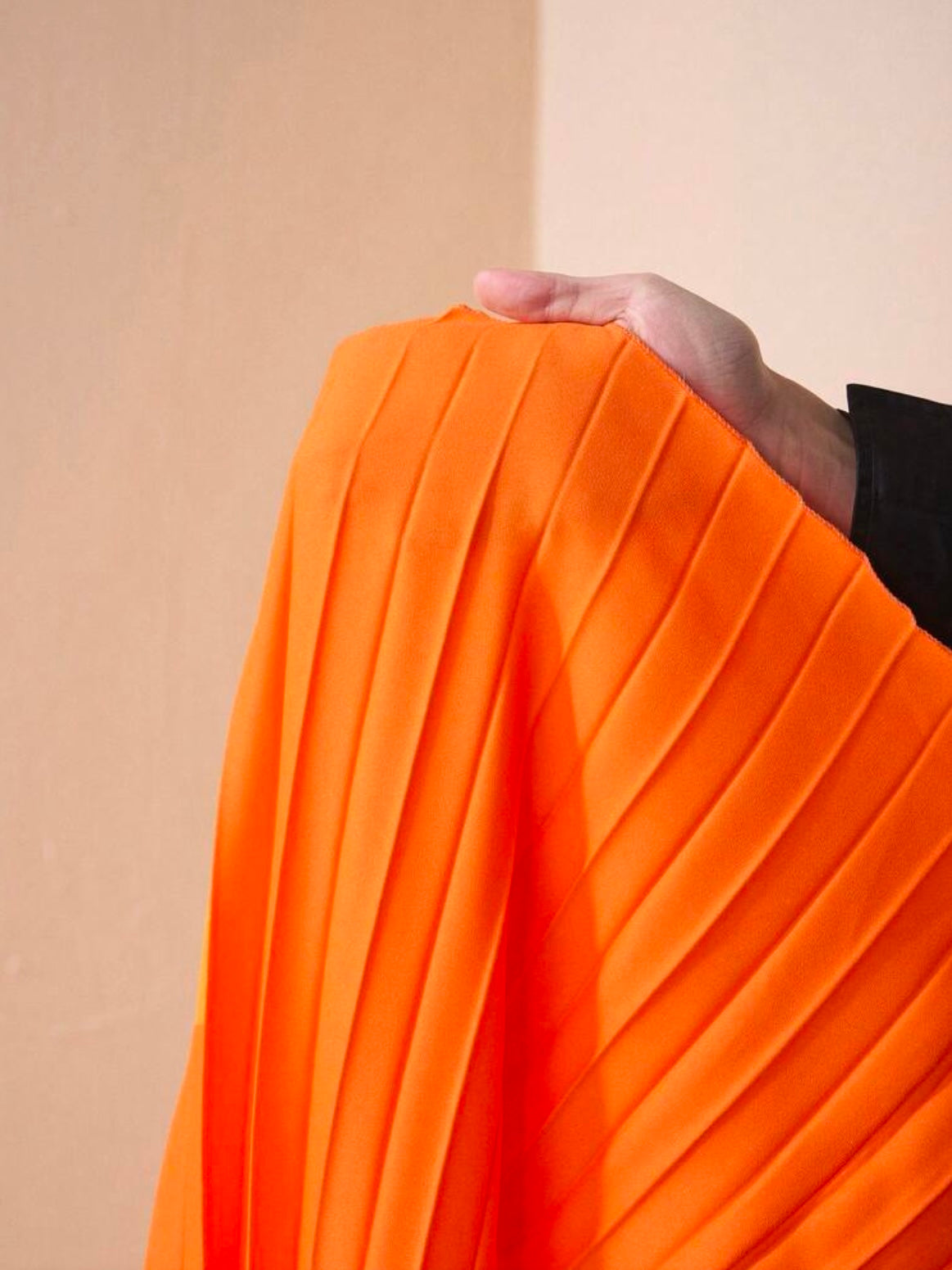 CM-BS882688 Women Trendy Bohemian Style Elastic Waist Pleated Large Hem Extra Long Wide Leg Pants - Orange