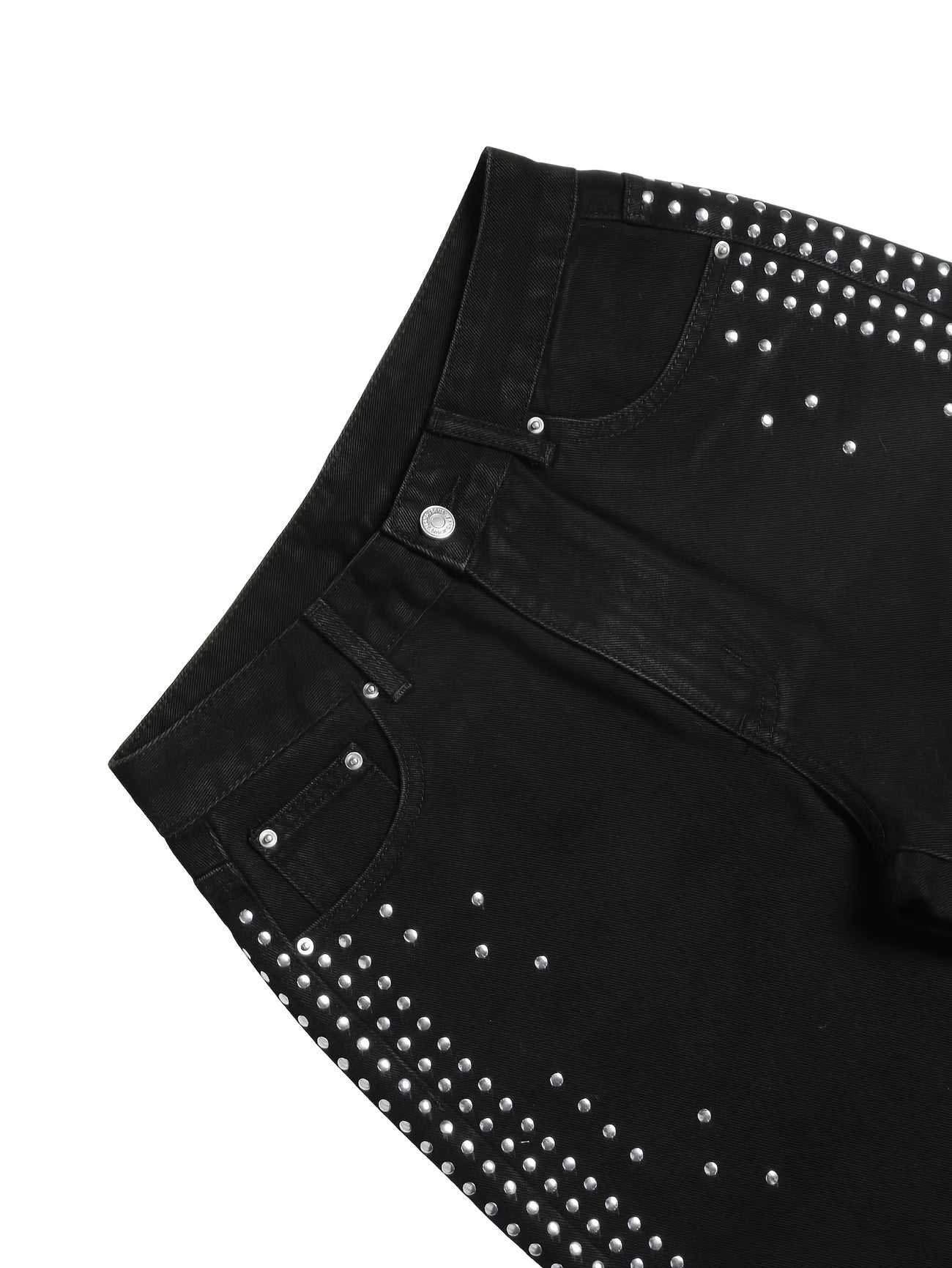 CM-BT216239 Women Casual Seoul Style High Waist Straight Leg Jeans - Black
