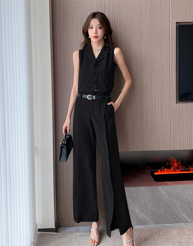 CM-SF071114 Women Elegant Seoul Style Sleeveless Single-Breasted Tank Long Suits (Available in 2 colors)