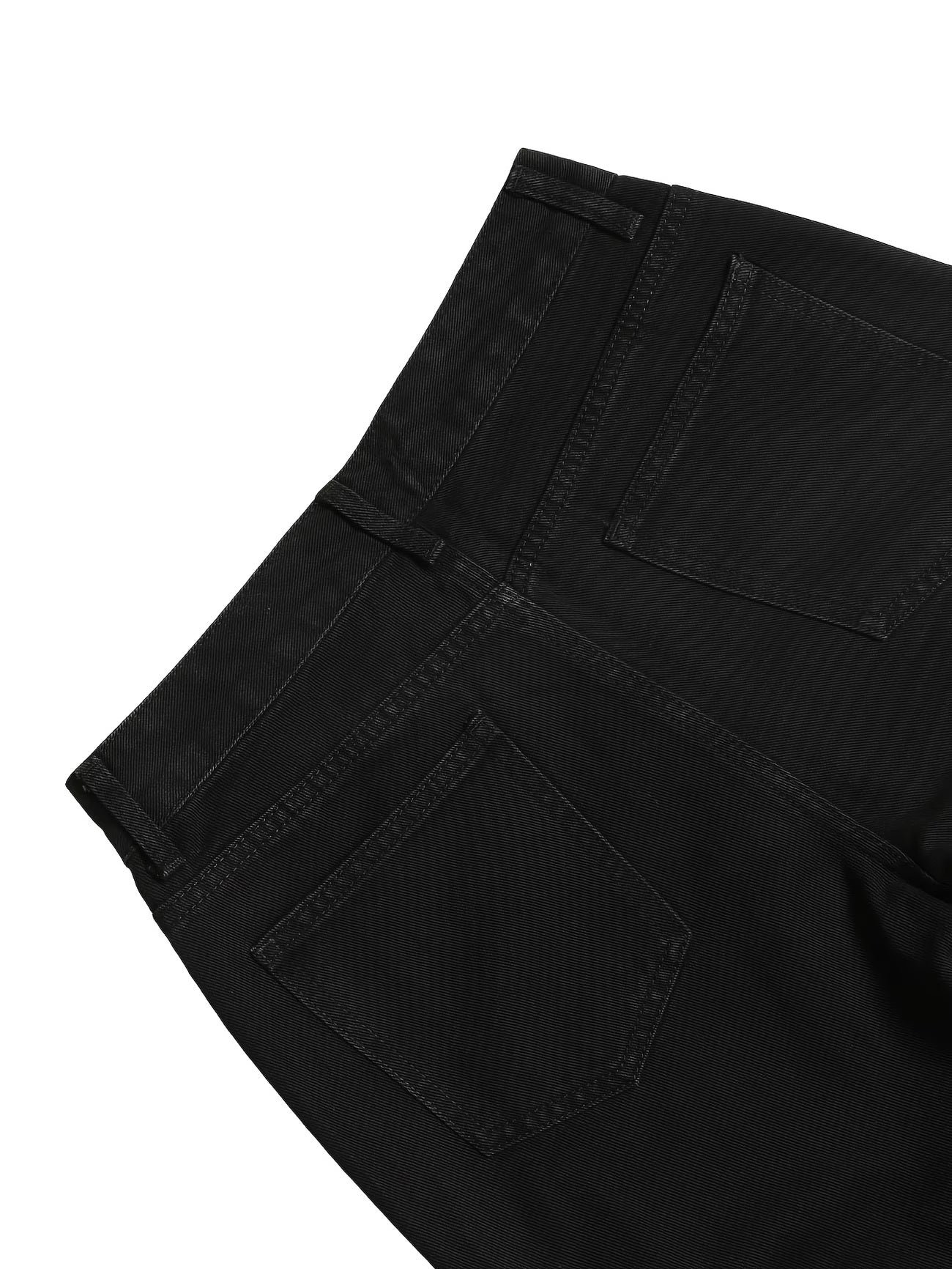 CM-BT216239 Women Casual Seoul Style High Waist Straight Leg Jeans - Black