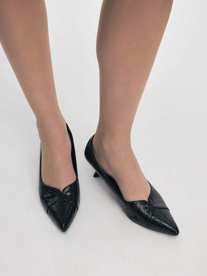 CM-SHS130204 Women Trendy Seoul Style Pointed Toe High Heels Sandals - Black