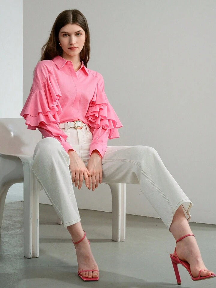 CM-BS422910 Women Casual Seoul Style Solid Slant Pocket Straight Leg Jeans - White