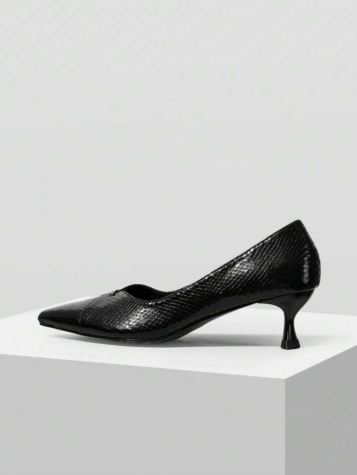 CM-SHS130204 Women Trendy Seoul Style Pointed Toe High Heels Sandals - Black