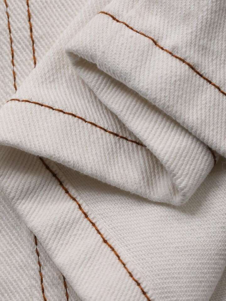 CM-SS672764 Women Casual Seoul Style Collared Neckline Long Sleeve Denim Jacket With Pants - Set