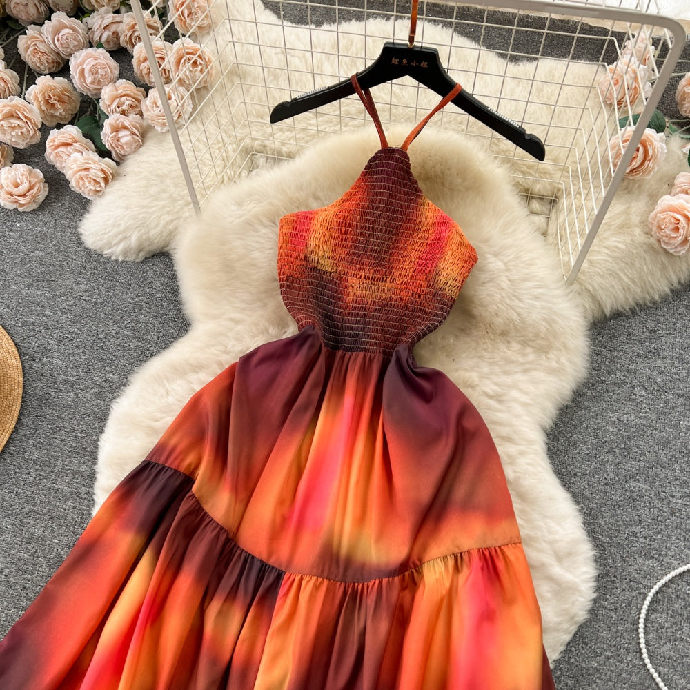 CM-DY094578 Women Trendy Bohemian Style Sleeveless Backless Maxi Dress Carry Me PH CM-DY094578 Women Trendy Bohemian Style Sleeveless Backless Maxi Dress Carry Me PH