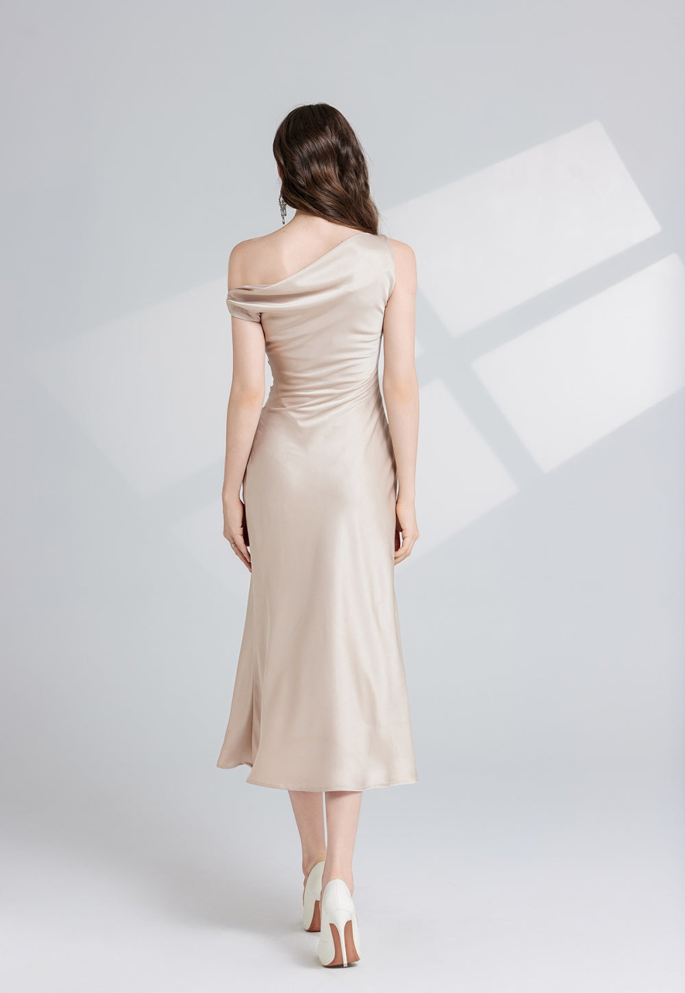 CM-DY026292 Women Elegant European Style Sleeveless Slim Pinched Waist Midi Dress (Available in 2 colors)