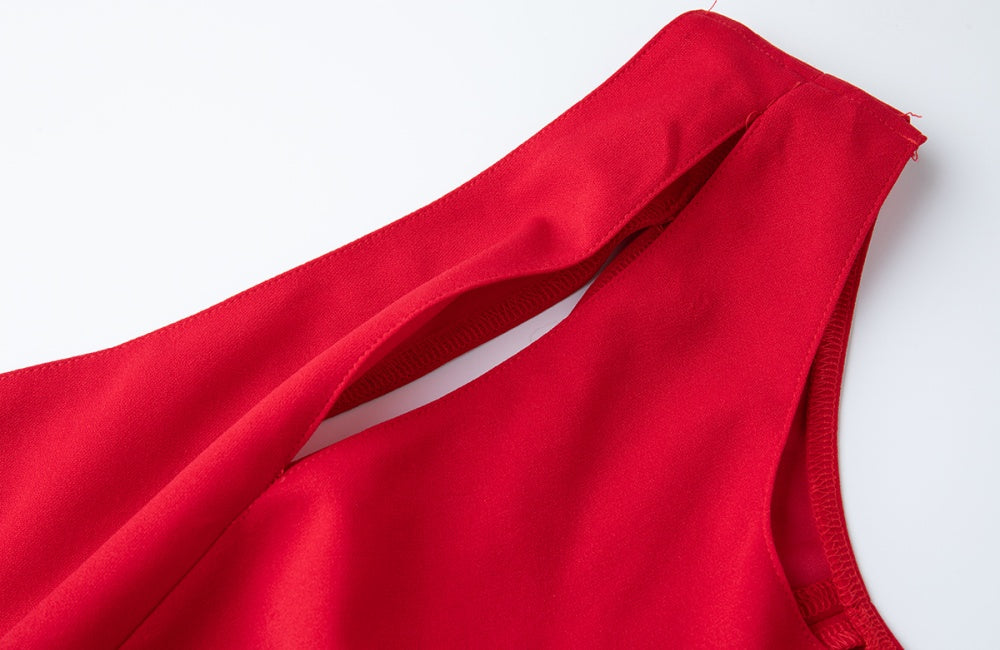CM-DY032702 Women Elegant Seoul Style Hollow Sleeveless High Waist  Slim Long Dress (Available in 2 colors)