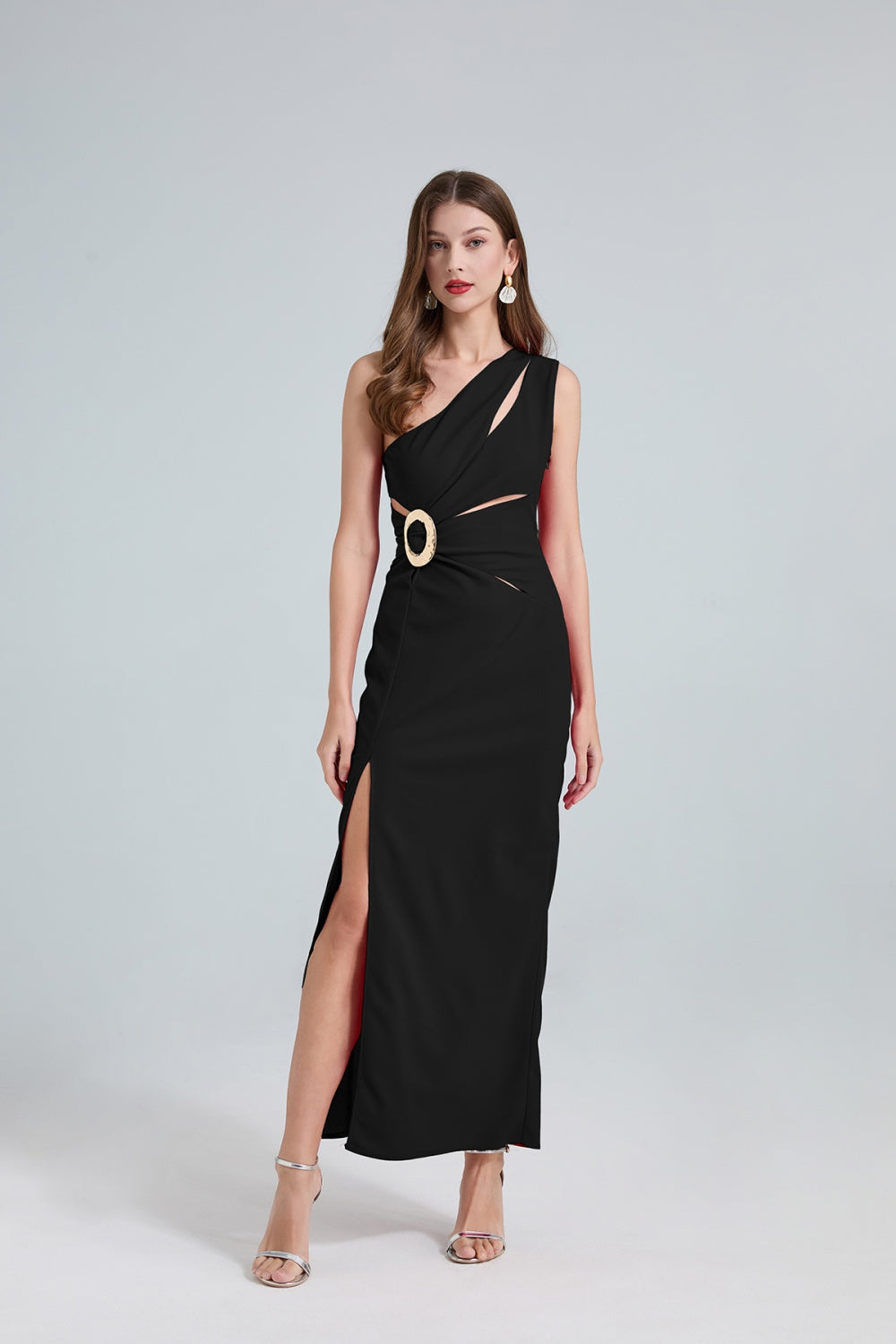 CM-DY032702 Women Elegant Seoul Style Hollow Sleeveless High Waist  Slim Long Dress (Available in 2 colors)