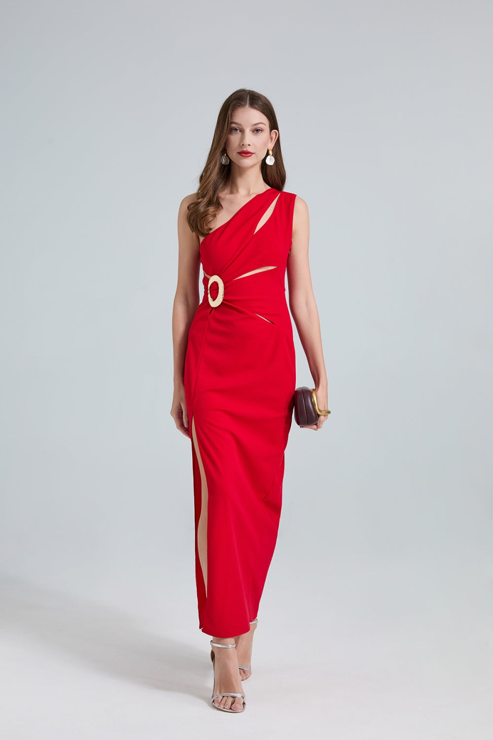 CM-DY032702 Women Elegant Seoul Style Hollow Sleeveless High Waist  Slim Long Dress (Available in 2 colors)