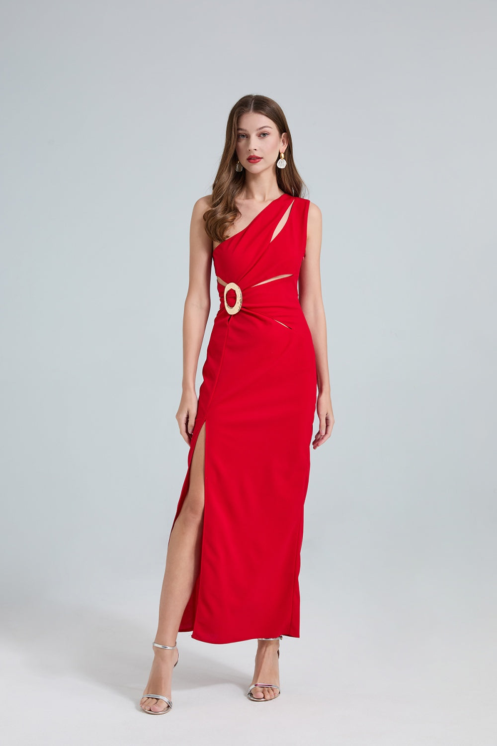 CM-DY032702 Women Elegant Seoul Style Hollow Sleeveless High Waist  Slim Long Dress (Available in 2 colors)