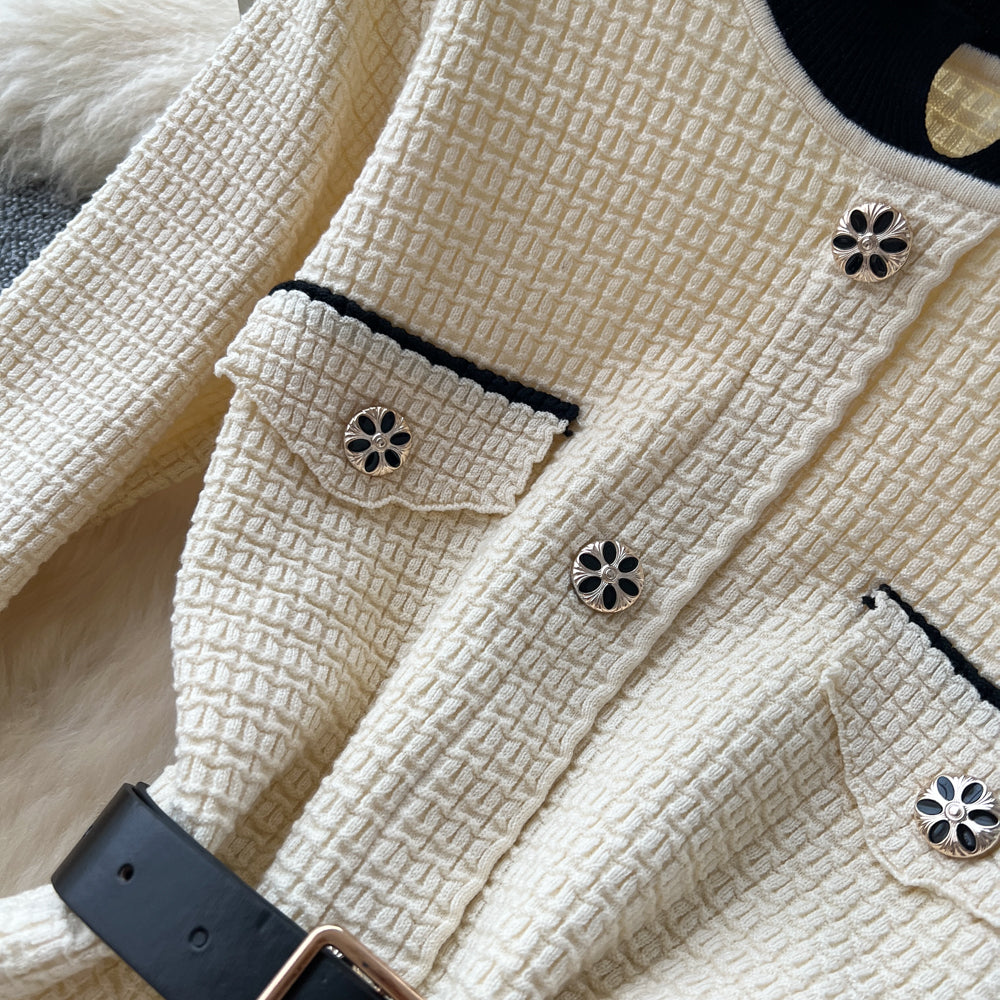 CM-DY060396 Women Elegant European Style Round Neck Long Sleeve High Waist A-Line Maxi Dress (Available in 3 colors)