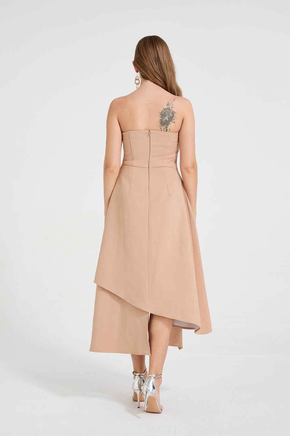 CM-DY060397 Women Elegant European Style Wrapped Sleeveless High Waist Midi Dress (Available in 2 colors)