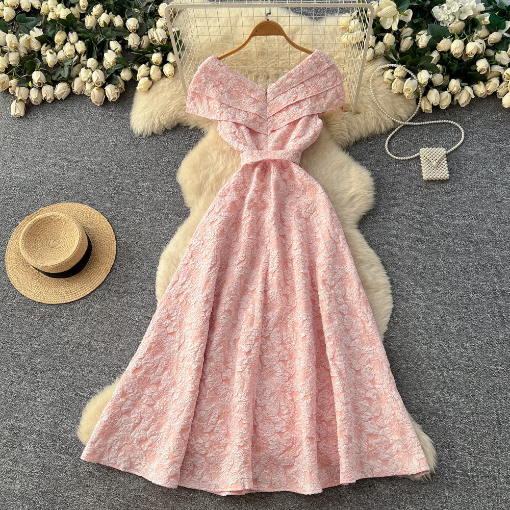 CM-DY067762 Women Elegant Seoul Style V-Neck Sleeveless High Waist Belted Long Dress (Available in 4 colors)