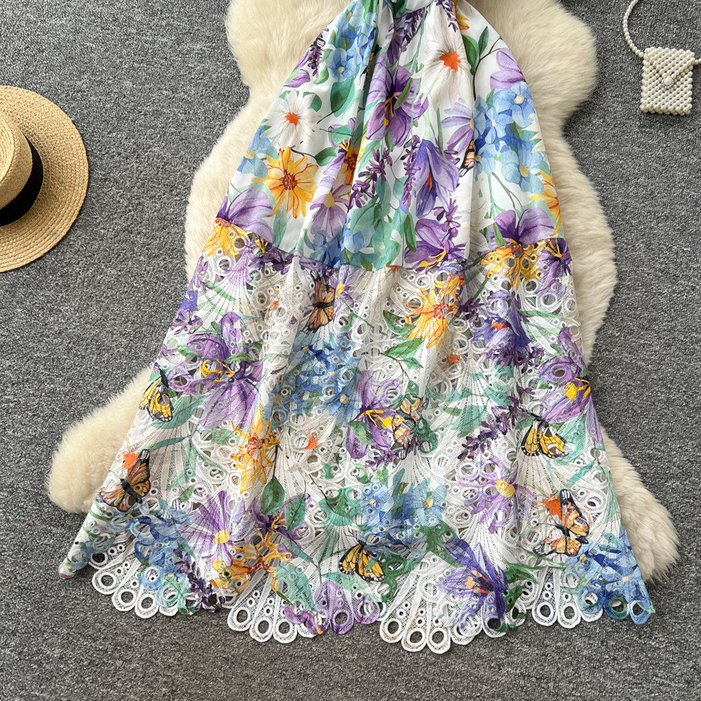 CM-DY067931 Women Elegant European Style V-Neck Short Sleeve A-Line Long Dress (Available in 3 colors)