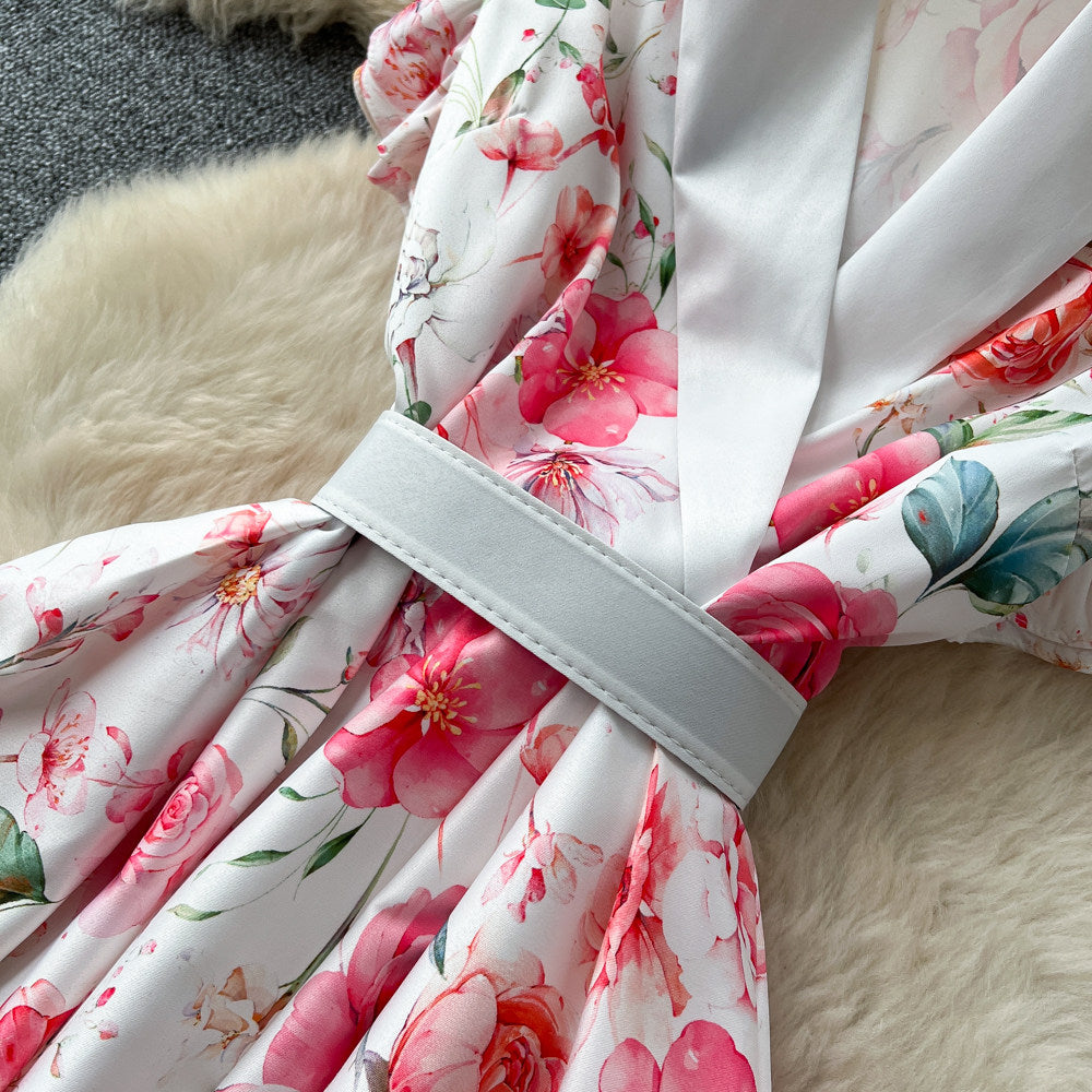 CM-DY067932 Women Elegant European Style V-Neck Sleeveless High Waist A-Line Long Dress (Available in 2 colors)