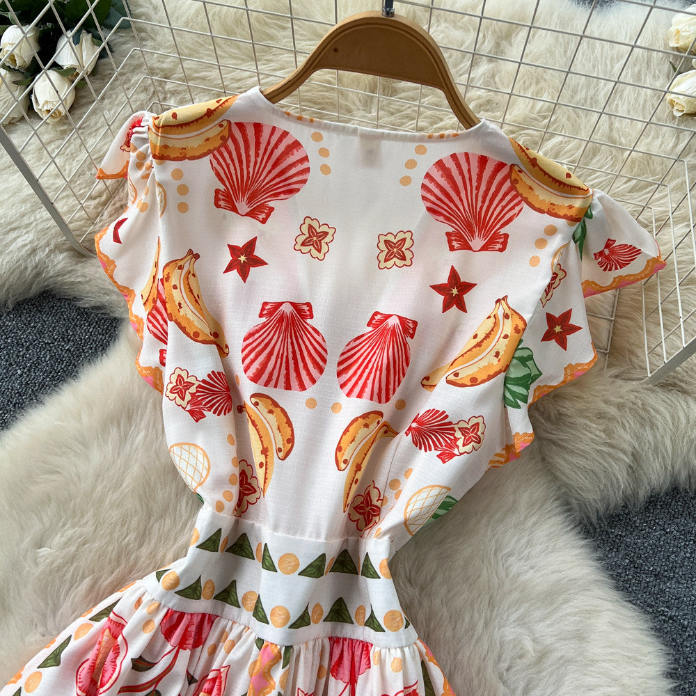 CM-DY067934 Women Elegant European Style V-Neck Sleeveless High Waist A-Line Long Dress - Yellow