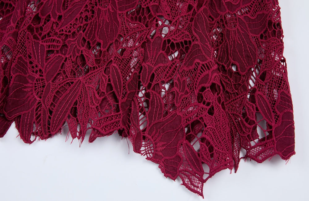 CM-DY068241 Women Elegant European Style Lace Round Neck Sleeveless High Waist Mermaid Dress (Available in 2 colors)