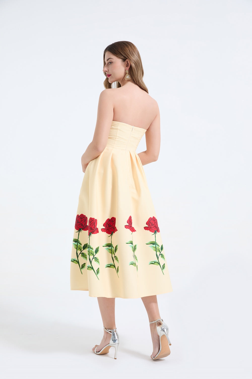 CM-DY068244 Women Elegant European Style Wrap Chest Sleeveless High Waist Long Dress (Available in 2 colors)