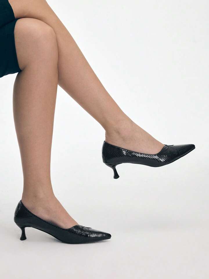 CM-SHS130204 Women Trendy Seoul Style Pointed Toe High Heels Sandals - Black