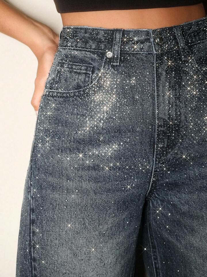 CM-BS467691 Women Elegant Seoul Style Mid Waist Baggy Flared Leg Pants - Blue