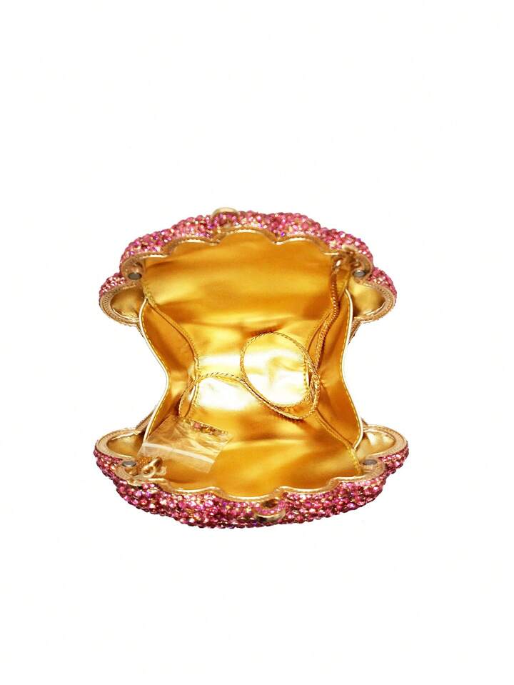 CM-BGS856614 Women Elegant Seoul Style Ice Cream Shaped Blingbling Rhinestone Novelty Clutch Purse