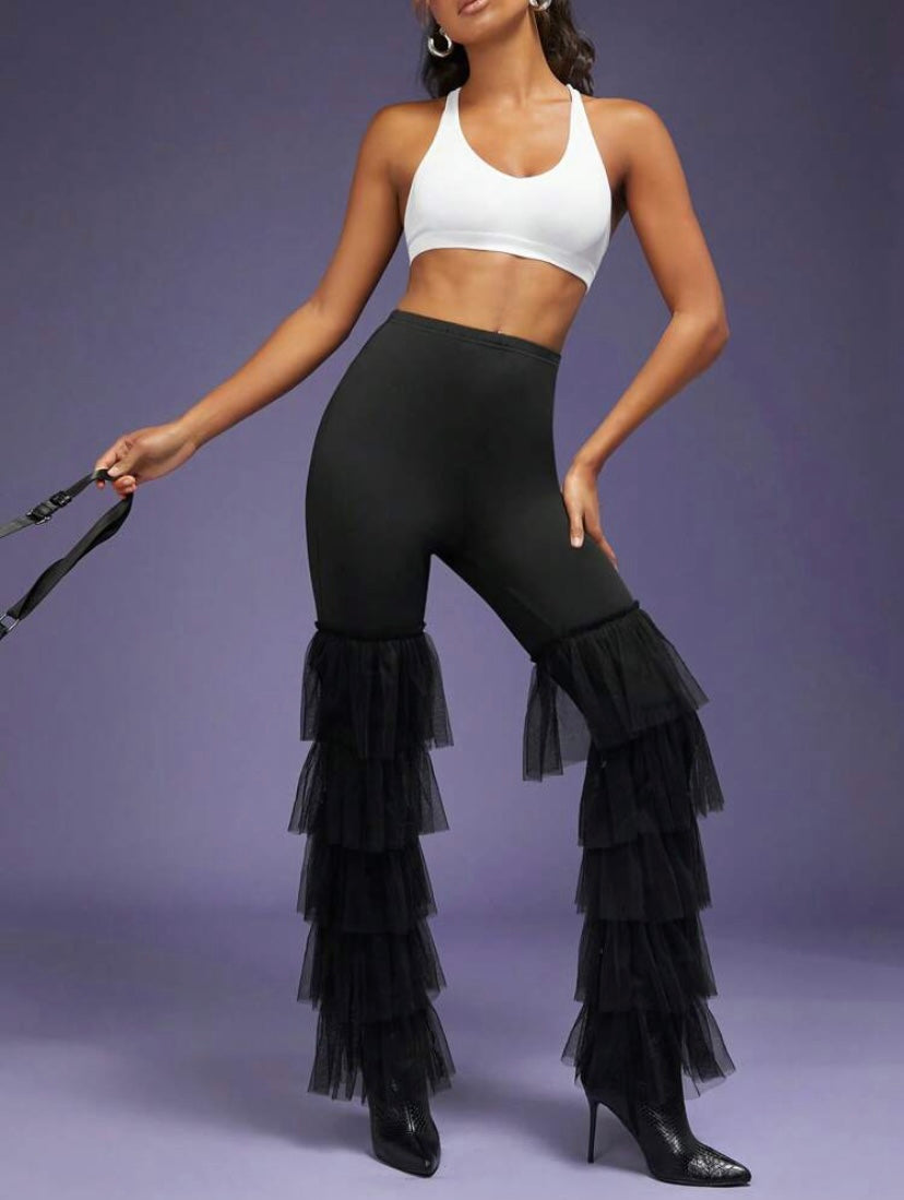 CM-BS113796 Women Elegant Seoul Style Elastic Waist Straight Leg Pants - Black