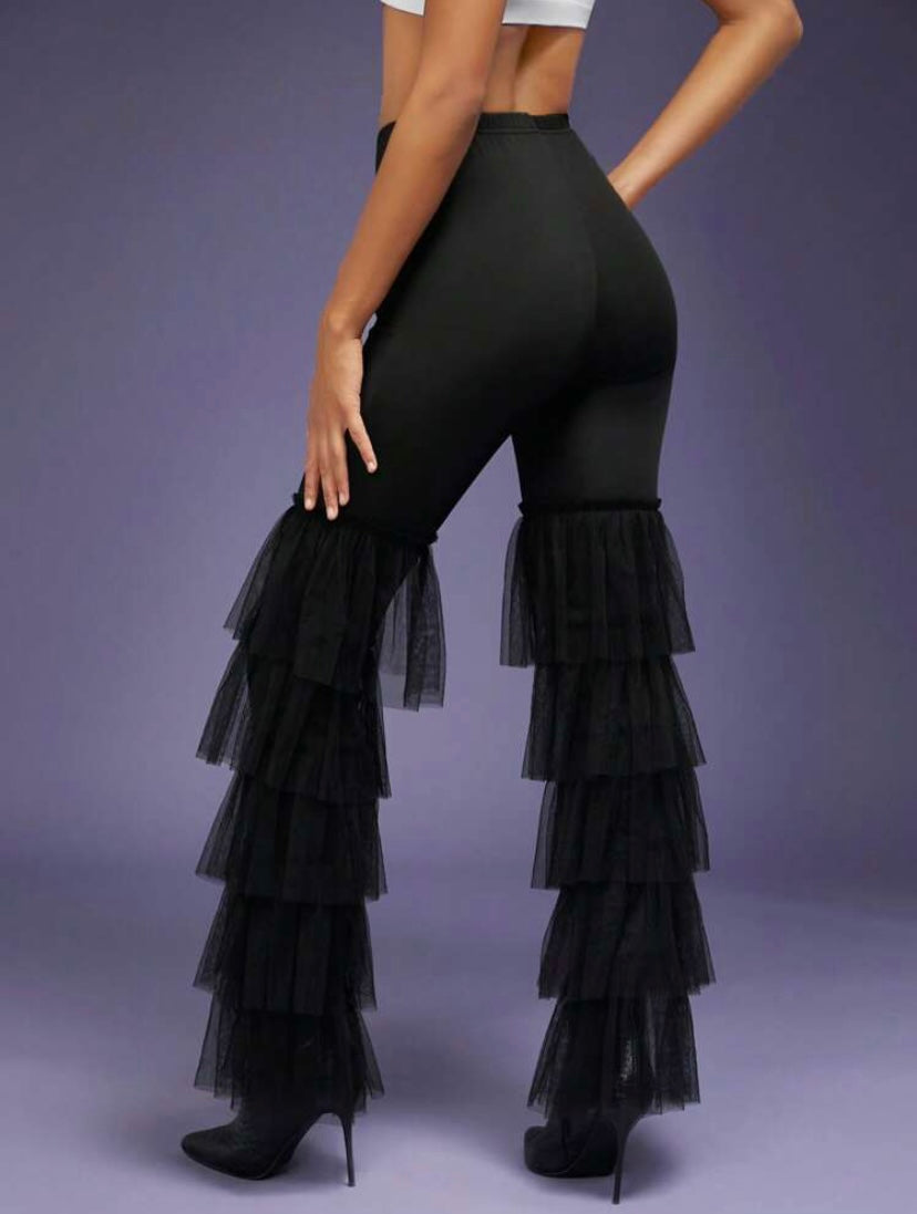 CM-BS113796 Women Elegant Seoul Style Elastic Waist Straight Leg Pants - Black