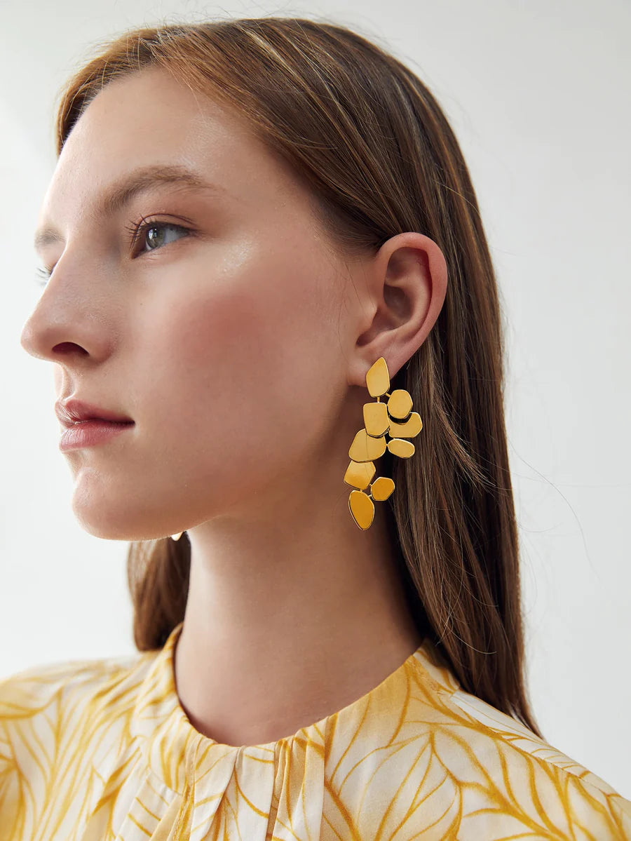 CM-AXS703919 Women Trendy Seoul Style Premium Geometric Drop Earrings