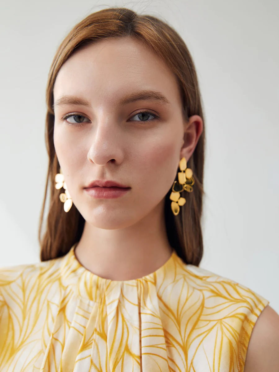 CM-AXS703919 Women Trendy Seoul Style Premium Geometric Drop Earrings