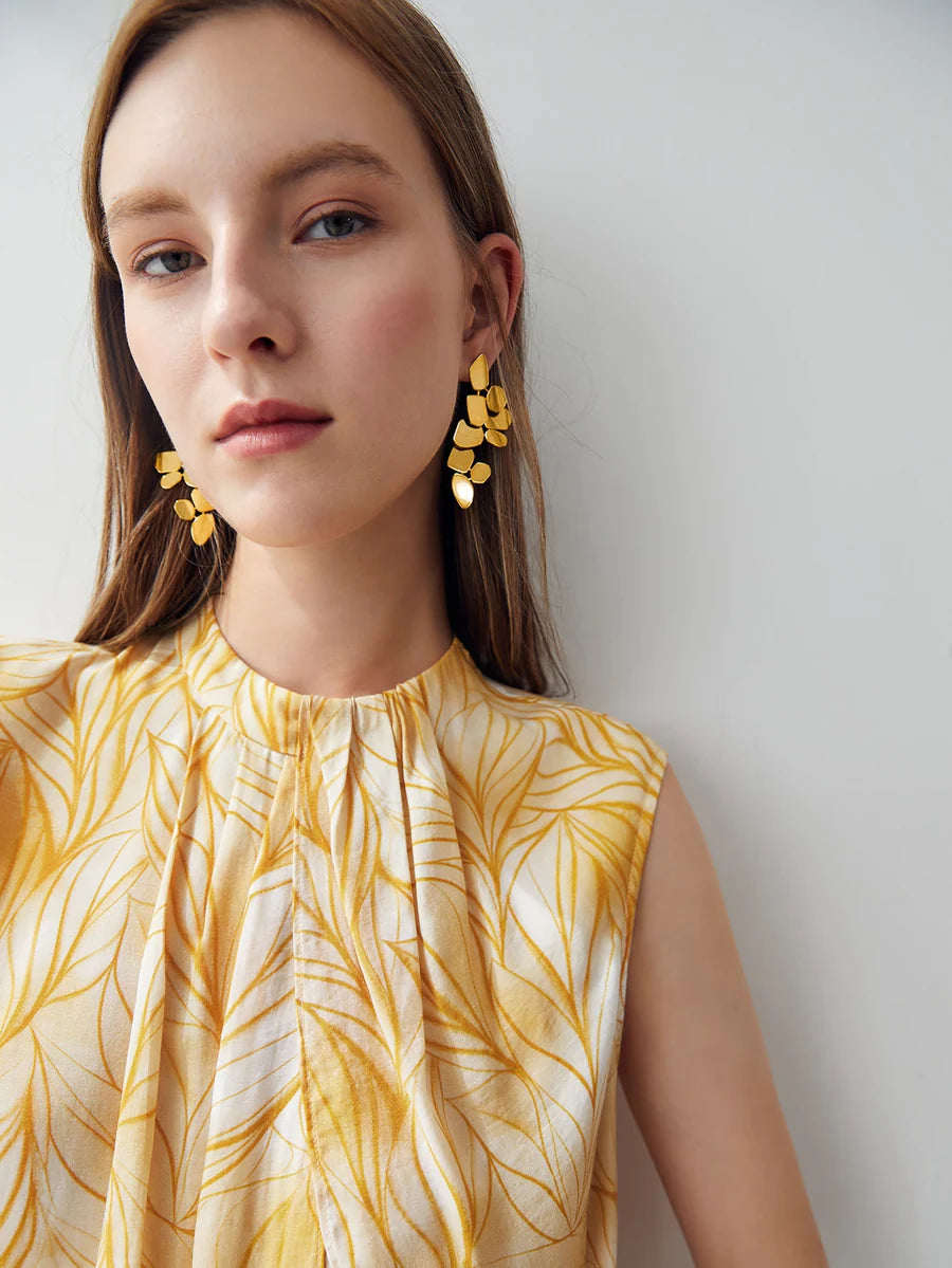 CM-AXS703919 Women Trendy Seoul Style Premium Geometric Drop Earrings