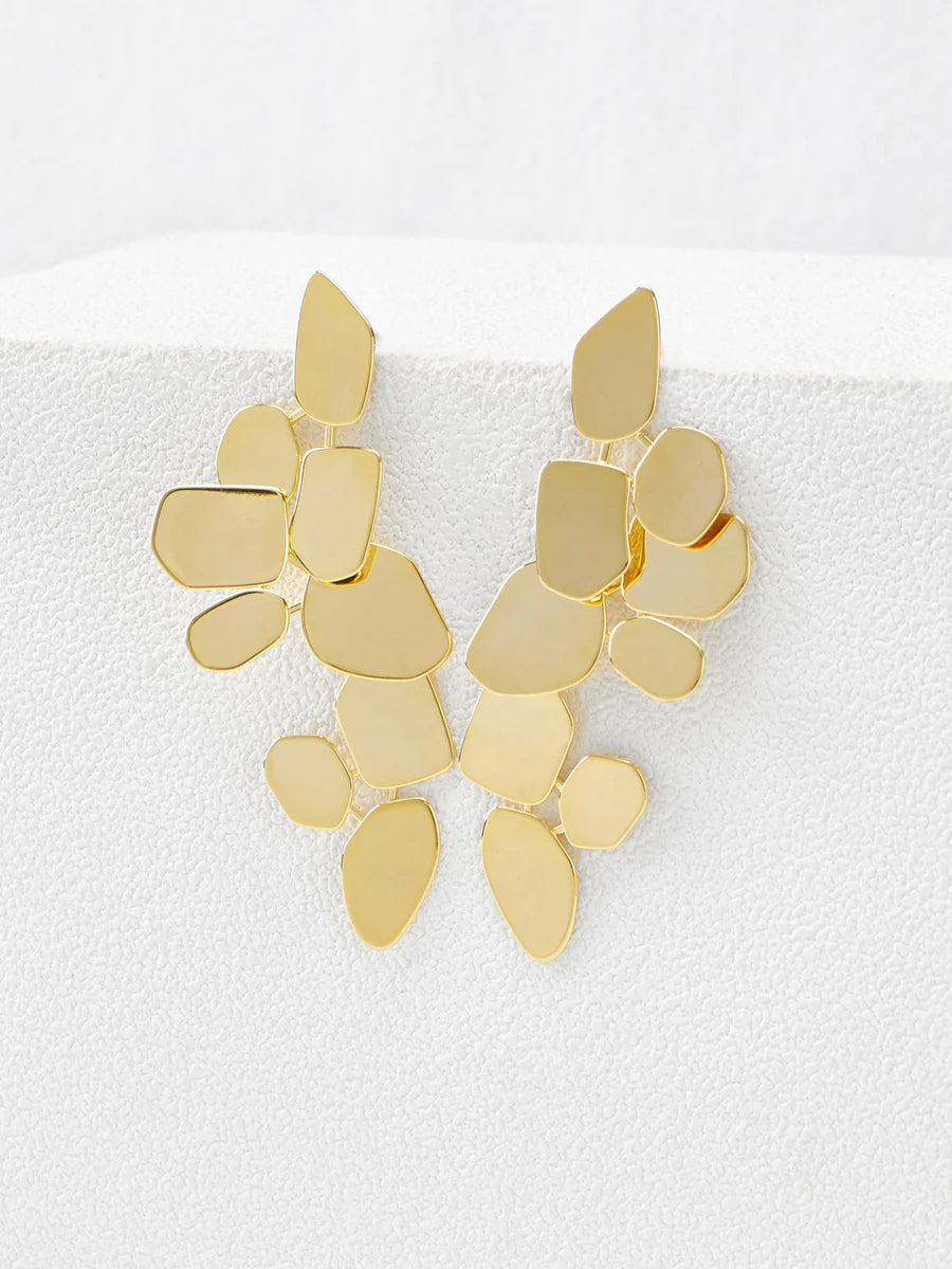 CM-AXS703919 Women Trendy Seoul Style Premium Geometric Drop Earrings