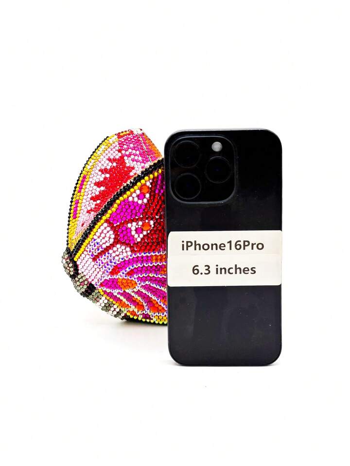 CM-BGS867770 Women Trendy Seoul Style Butterfly Shaped Rhinestone Crystal Evening Clutch Bag