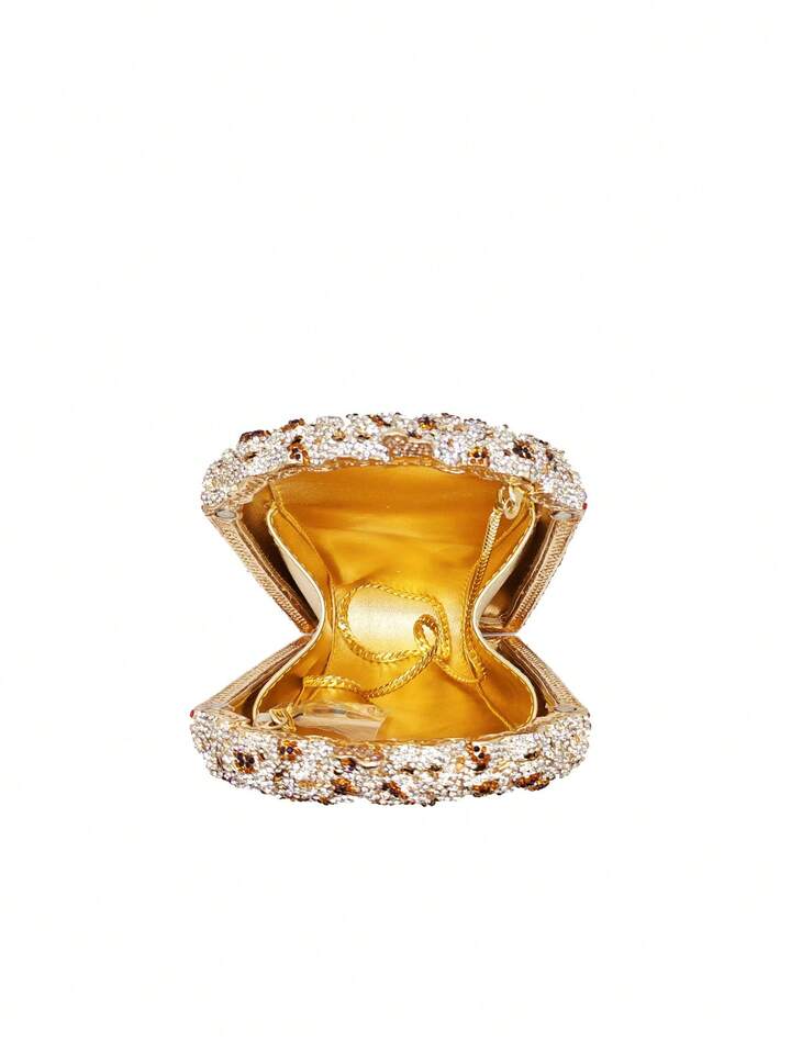 CM-BGS423178 Women Trendy Seoul Style Rainbow Colorful Popcorn Design Crystal Clutch Purse