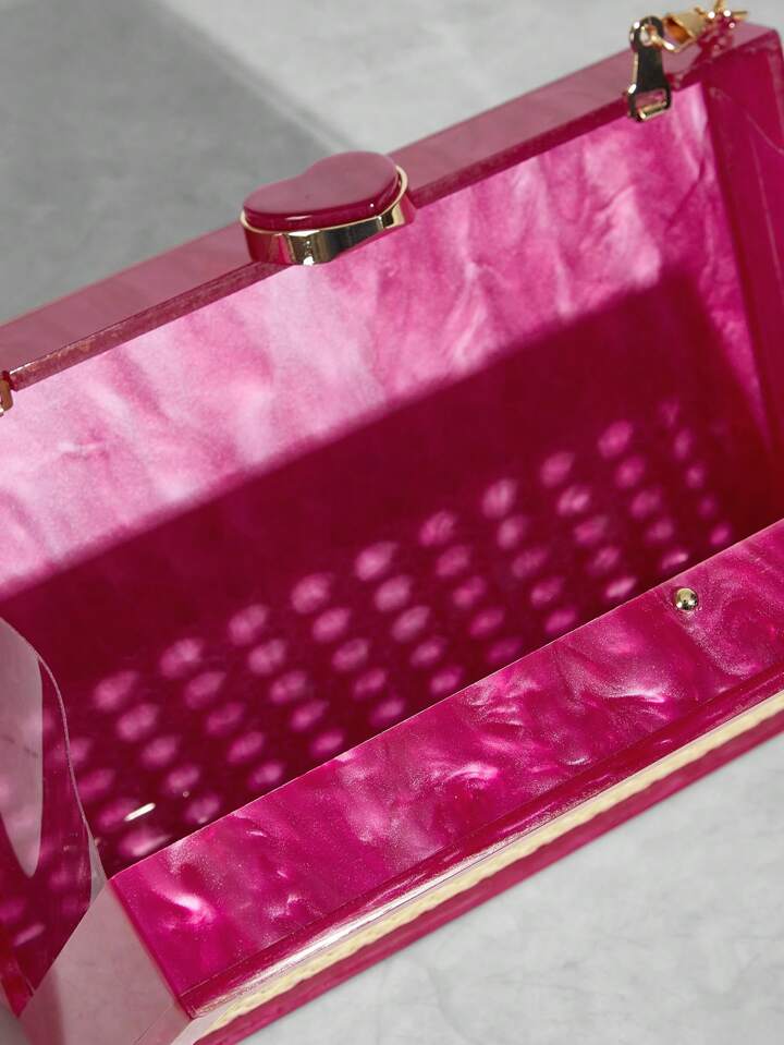 CM-BGS774412 Women Trendy Seoul Style Ratten Weaving Crossbody Bag - Hot Pink