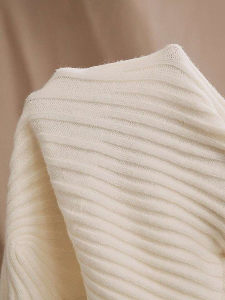 CM-TS033149 Women Elegant Seoul Style Stand Collar Short Sleeve Minimalist Knit Top - Apricot