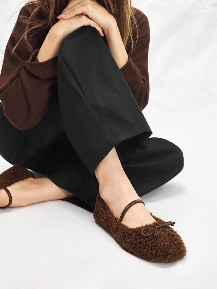 CM-SHS242785 Women Trendy Seoul Style Mary Jane Low Vamp Flat Shoes