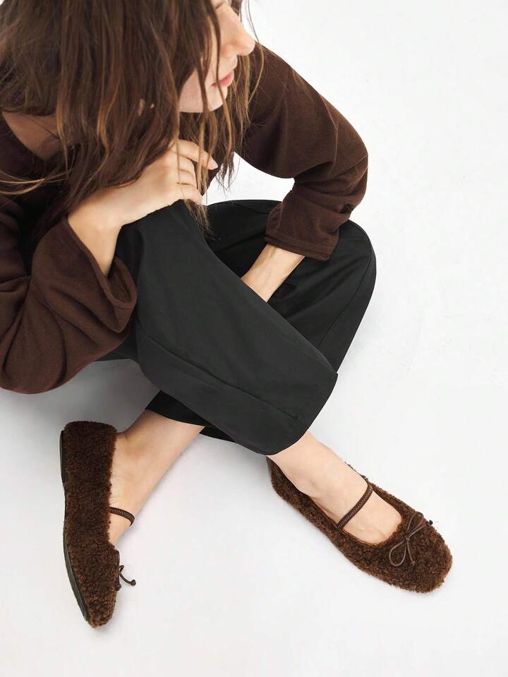 CM-SHS242785 Women Trendy Seoul Style Mary Jane Low Vamp Flat Shoes