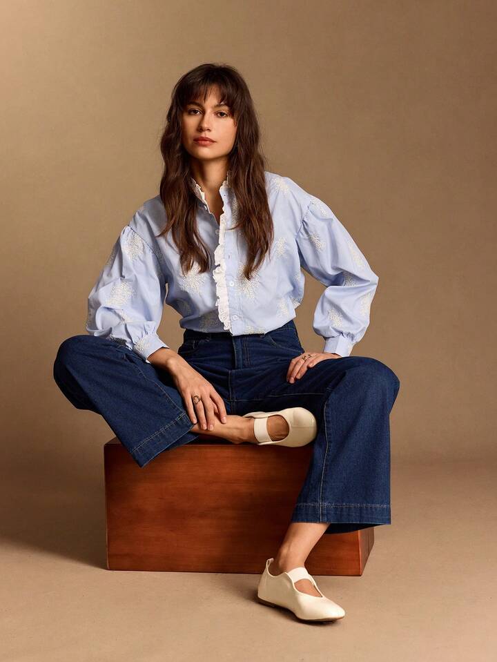 CM-SHS081434 Women Trendy Seoul Style Round Toe Elastic Leather Ballet Shoes - Beige