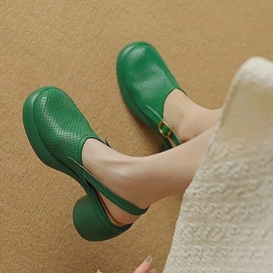 CM-SHE915413 Women Trendy Seoul Style Chunky Heel Adjustable Ankle Strap Sandals (Available in 3 colors)