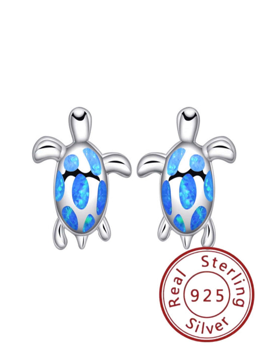 CM-AE228565 925 Sterling Silver And Diamond Inlay Stud Earrings